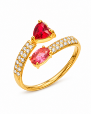 Duet Teardrop Ring