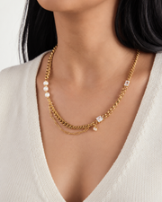 Pearl Link Layered Necklace