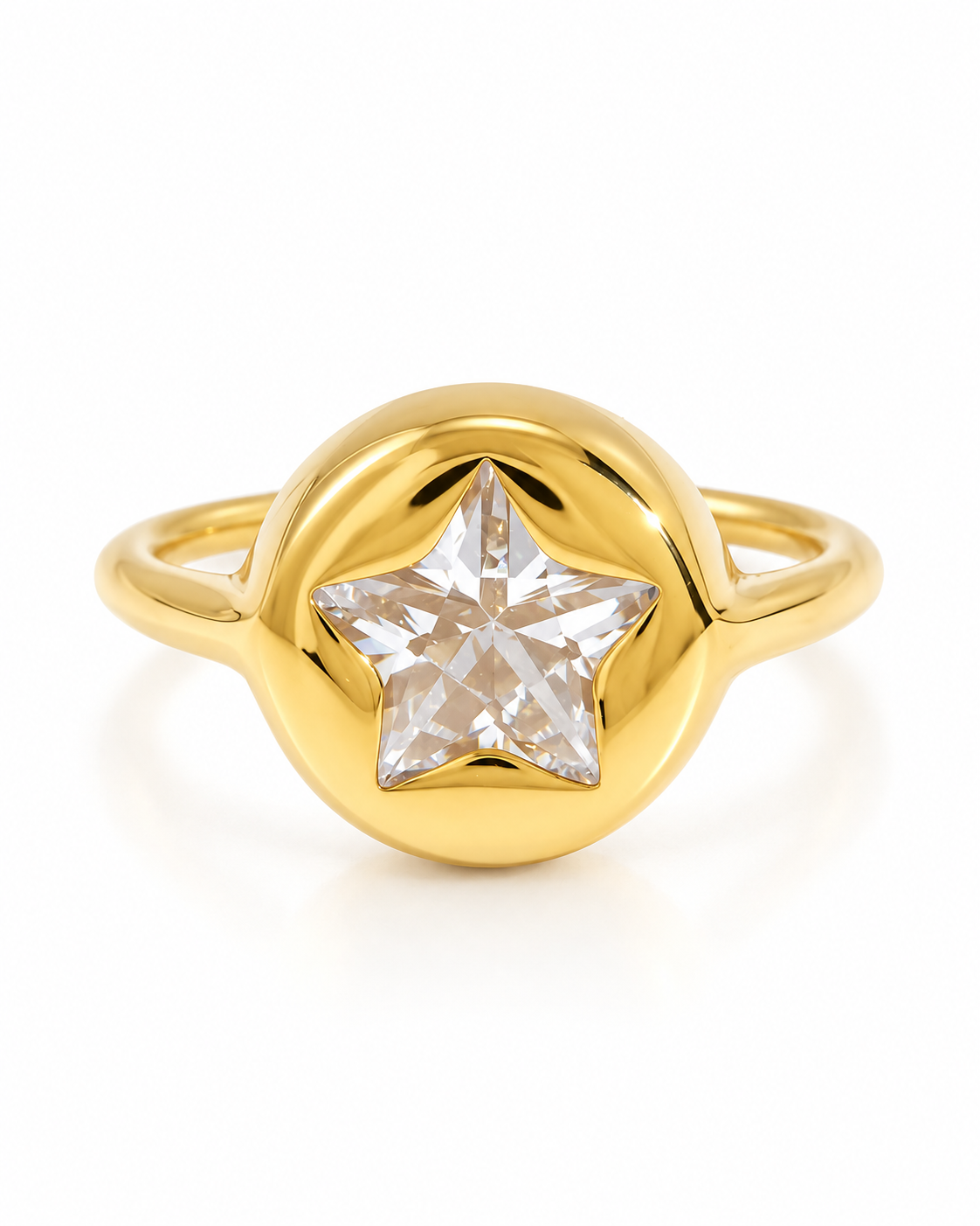 Crystal Star Signet Ring