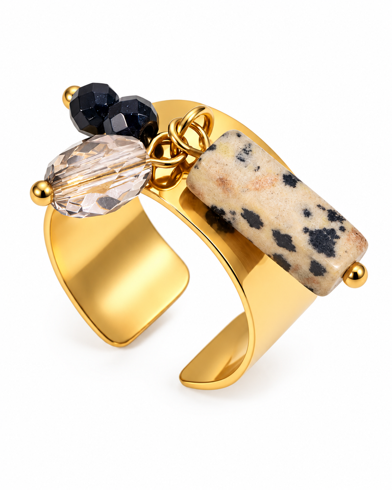 Mosaic Stone Cluster Open Ring alternate view 1