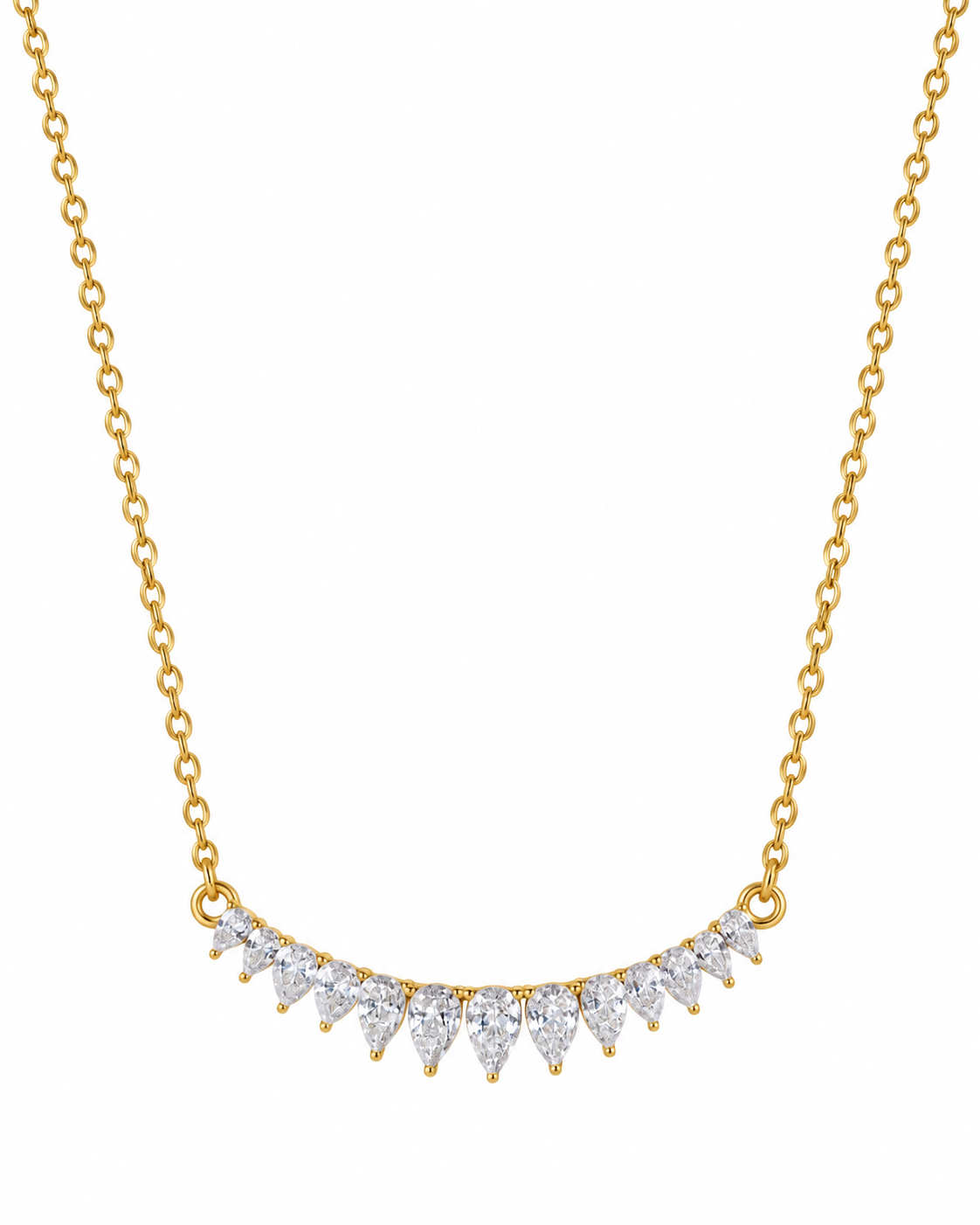 Aurelia Teardrop Crystal Necklace