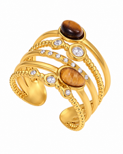 Celeste Stone Multi-Band Open Ring