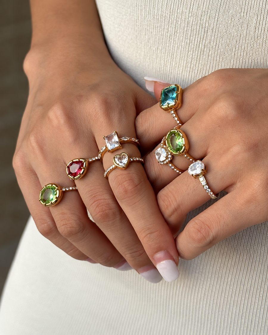 Aurelia Gemstone Ring Collection