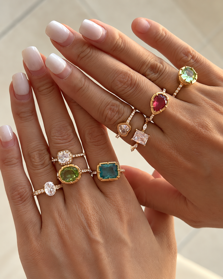 Aurelia Gemstone Ring Collection