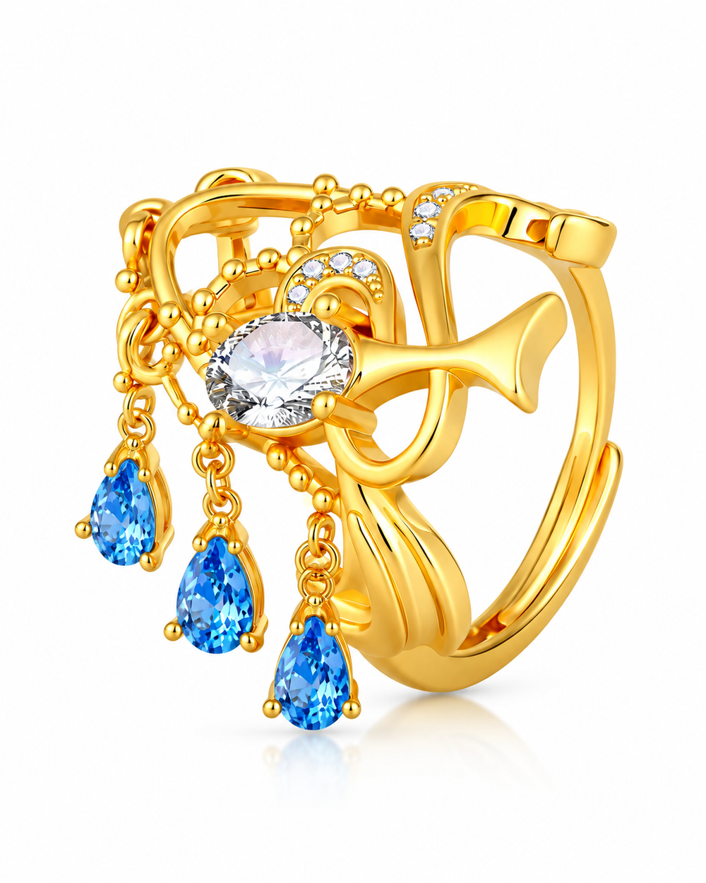 Océane Blue Zircon Open Ring