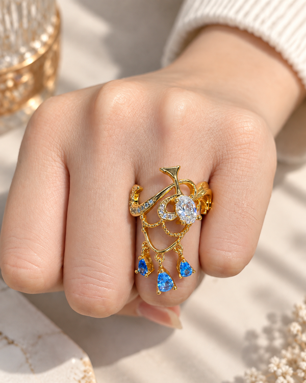 Océane Blue Zircon Open Ring