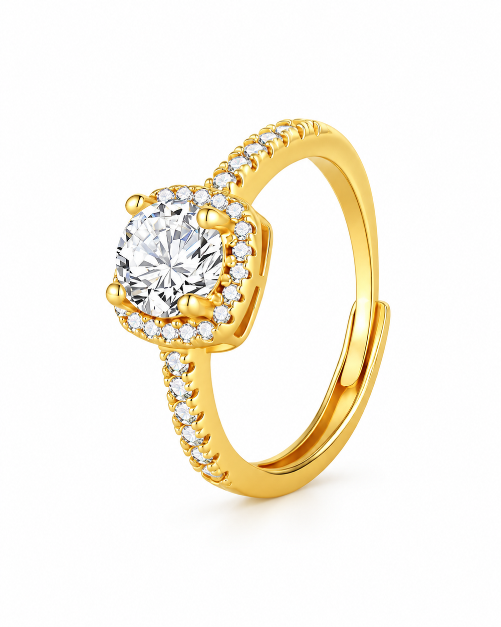 Vianne Zircon Halo Open Ring