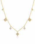 Lumière Clover White Diamond Necklace