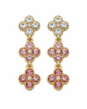 Boucles d'oreilles pendantes en zircone Aurelia Clover Garden