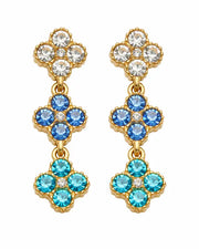 Boucles d'oreilles pendantes en zircone Aurelia Clover Garden