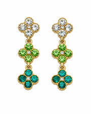 Boucles d'oreilles pendantes en zircone Aurelia Clover Garden