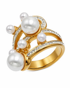 Éclat Pearl Sculptural Ring Collection