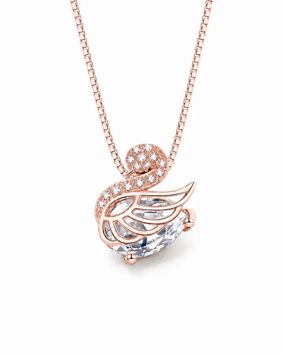 Celestine Swan 925 Silber Halskette
