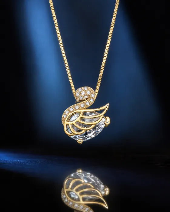 Celestine Swan 925 Silber Halskette