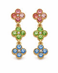 Lumi Bloom Crystal Clover Drop Earrings