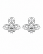 Silver Celestia Orbit Stud Earrings