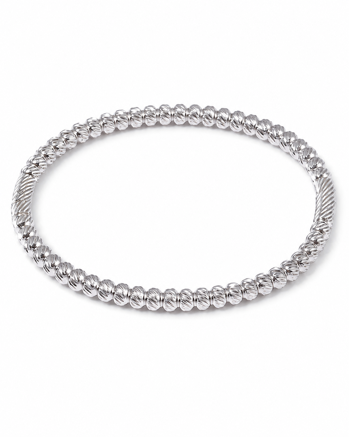 Style 02 / Silver Twist Bead Bracelet Series