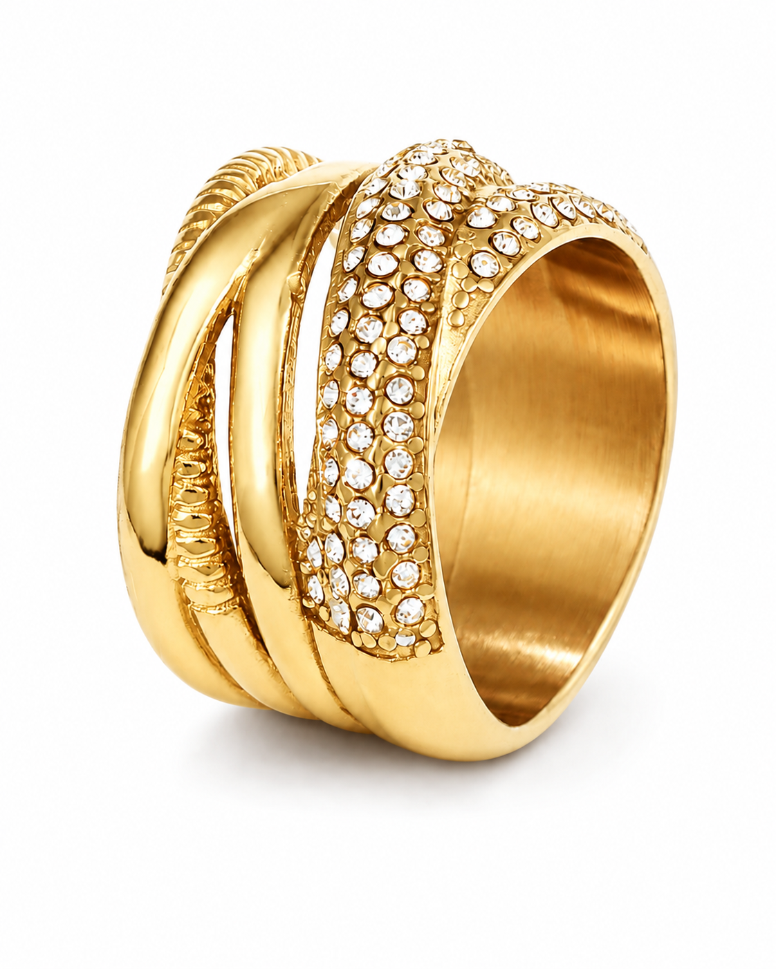 Aurelia Crystal Wave Ring