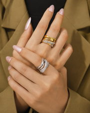 Aurelia Crystal Wave Ring