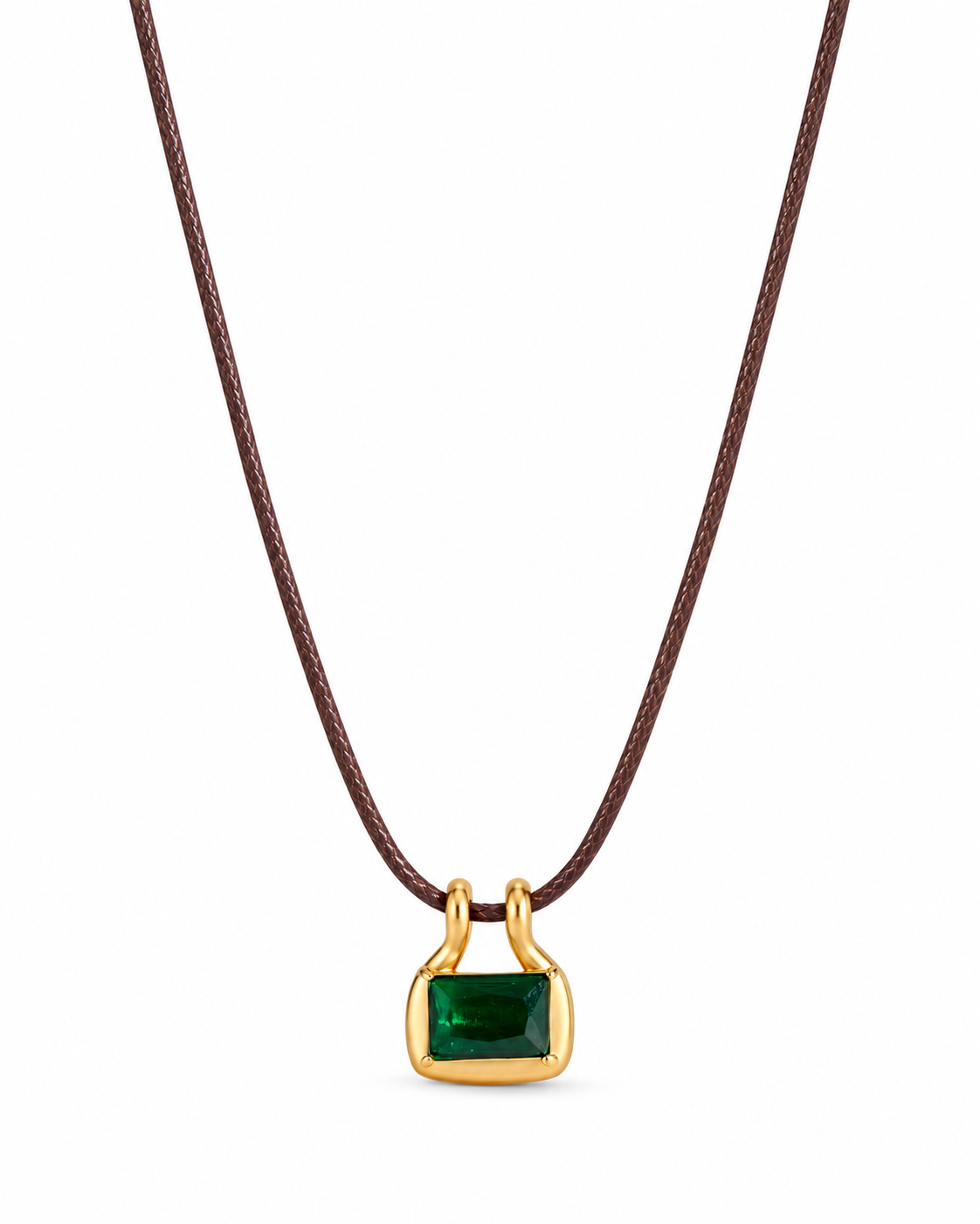 Green Prism Cord Necklace