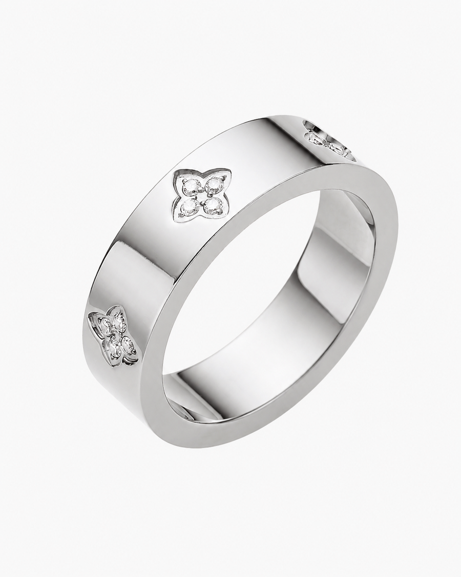 Fleur Zircon Band Ring