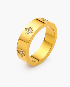 Fleur Zircon Band Ring