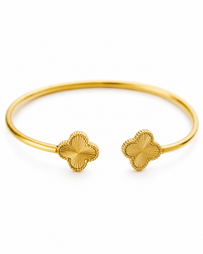 Fortuna Clover Cuff Bracelet