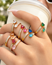 Duet Teardrop Ring