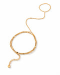 Golden Drape Hand Chain Bracelet