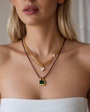 Green Prism Cord Necklace