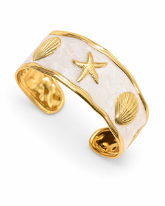 Marina Enamel Cuff Bracelet
