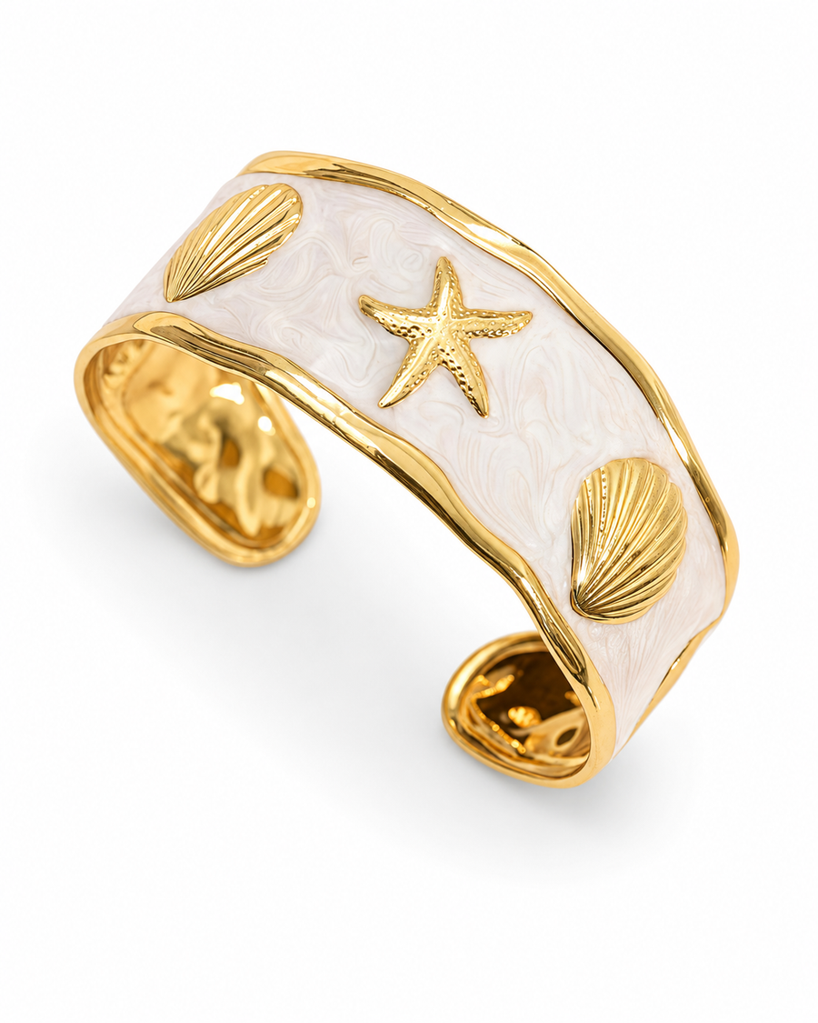 Marina Enamel Cuff Bracelet