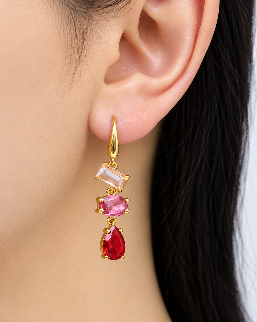 Celeste Trio Drop Earrings