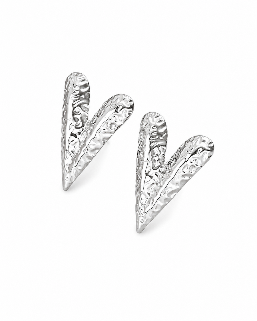 Sculpted V Stud Earrings