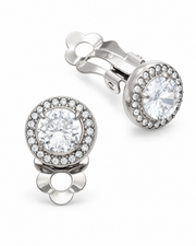 Crystal Halo Clip-On Earrings
