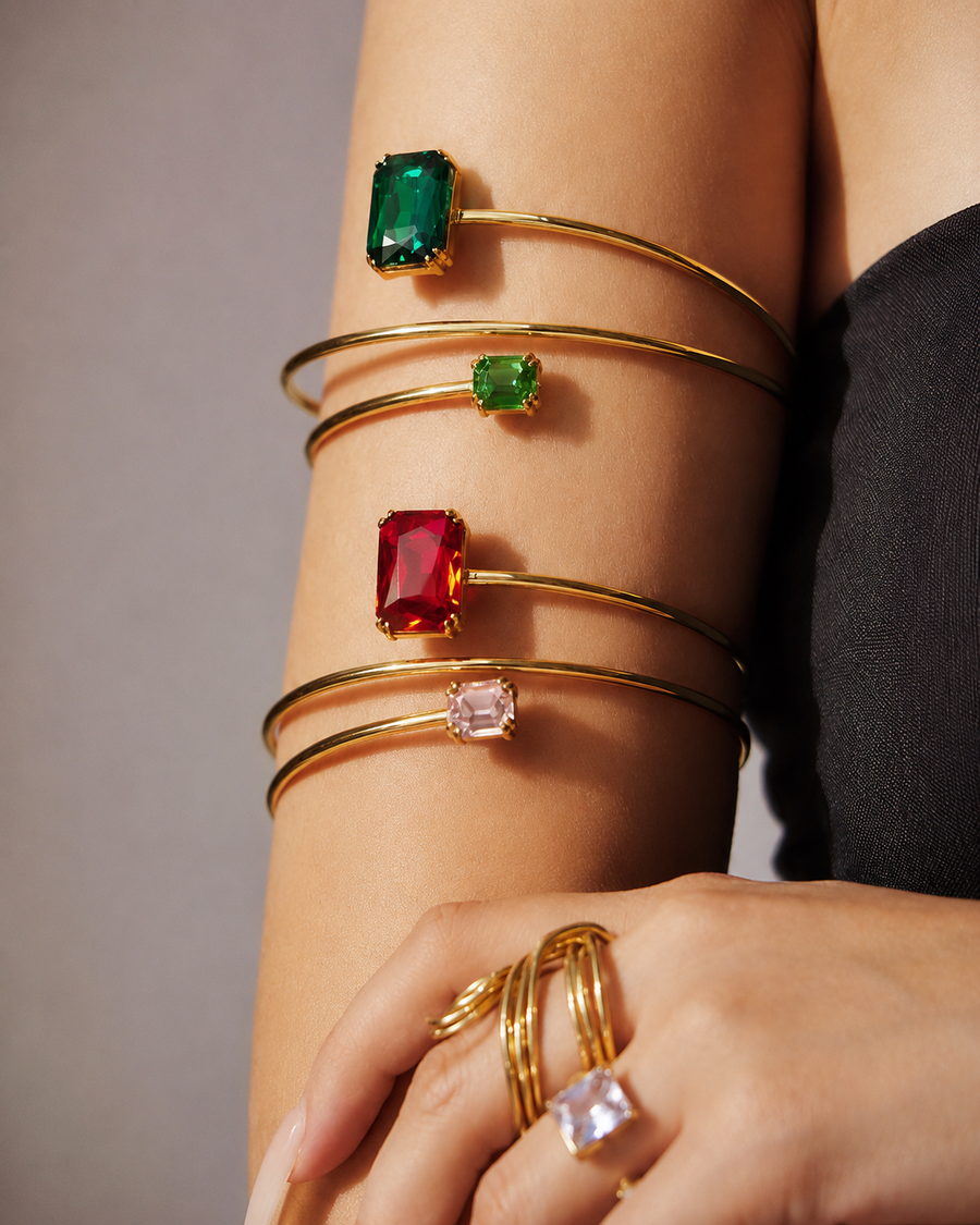 Virelle Double-Band Zircon Arm Cuff