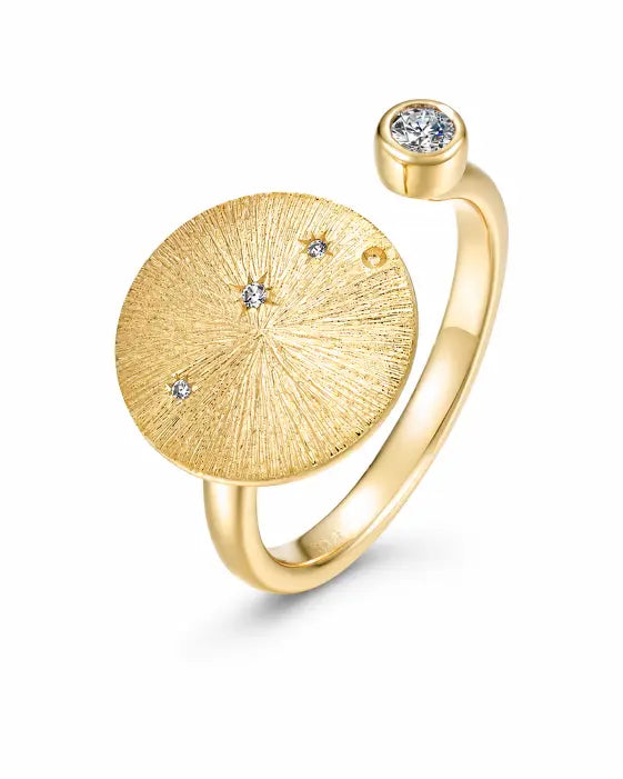 April Diamond Adjustable Birthstone Ring