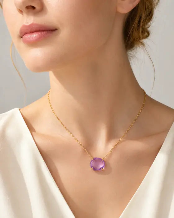 Aurora Pink Amethyst Necklace