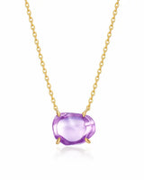 Aurora Pink Amethyst Necklace by ZodiGlow, amethyst pink gold necklace, main product view