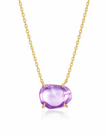Aurora Pink Amethyst Necklace by ZodiGlow, amethyst pink gold necklace, main product view