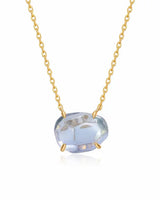 Celeste Blue Topaz Necklace by ZodiGlow, topaz blue gold necklace, main product view