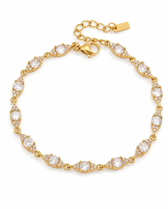 Celeste Halo Gold Bracelet by ZodiGlow, gold adjustable waterproof bracelet, main product view