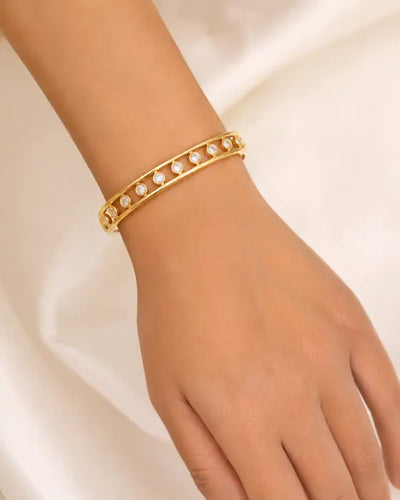 Celeste Orbit Gold Cuff Bracelet