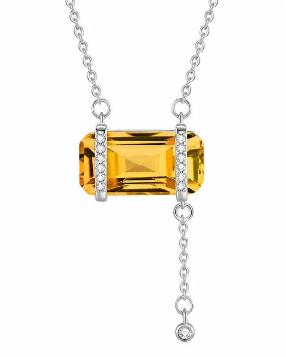 Citrine Sugar Drop Necklace
