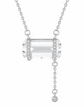 Clear Quartz Sugar Drop Necklace by ZodiGlow, quartz clear delicate necklace, main product view