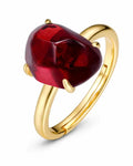 Ember Garnet Ring by ZodiGlow, garnet gold white ring, main product view