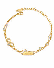 Evermore Mama Bracelet by ZodiGlow, gold gift-ready delicate bracelet, main product view