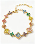 Lumi Rainbow Crystal Clover Bracelet
