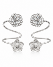Crystal Flower Ear Cuff