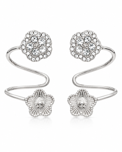 Crystal Flower Ear Cuff